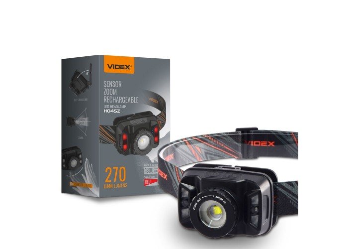 Світлодіодний налобний ліхтарик Videx 270Лм 5000K (VLF-H045Z)