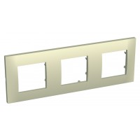 Тримісна горизонтальна рамка Schneider Electric Altira ALB45717 (кремова)