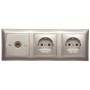 Тримісна рамка ABB Basic 55 2CKA001725A1503 2513-93-507 (шампань)
