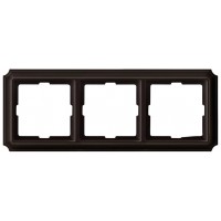Тримісна рамка Schneider Electric Antik MTN4030-4715 (коричнева)