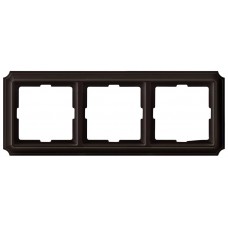 Тримісна рамка Schneider Electric Antik MTN4030-4715 (коричнева)