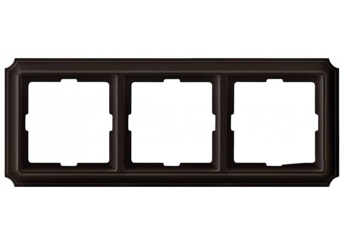 Трехместная рамка Schneider Electric Antik MTN4030-4715 (коричневая)