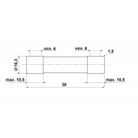 Циліндричний запобіжник Schrack ISZ10004 500В AC 4А 10x38