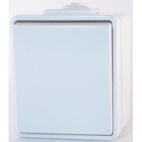 Вимикач накладної 1-кл. білий Hager polo.hermetica IP55, 16000502