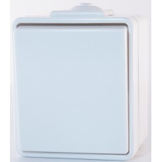 Вимикач накладної 1-кл. білий Hager polo.hermetica IP55, 16000502