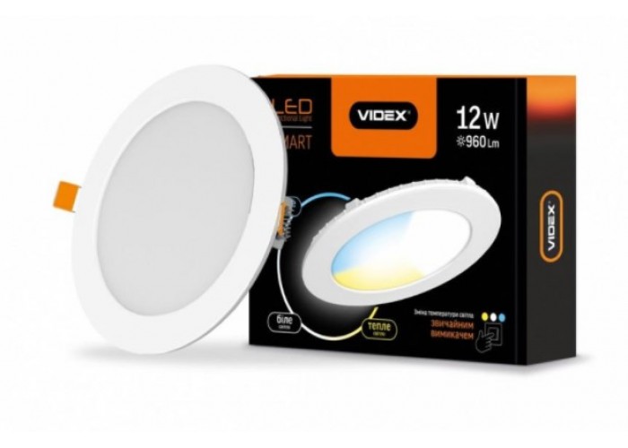 Встраиваемый круглый LED светильник Videx С3 12Вт 3000-6200K (VL-DLRС3-12) с регулировкой цвета
