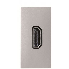 HDMI розетка ABB Zenit 2CLA215560N1301 N2155.6 PL 1М (срібло)