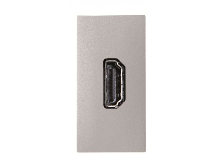 HDMI розетка ABB Zenit 2CLA215560N1301 N2155.6 PL 1М (срібло)