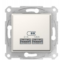 USB розетка Schneider Electric Sedna SDN2710223 (слонова кістка)