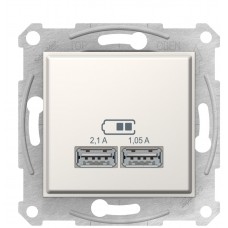 USB розетка Schneider Electric Sedna SDN2710223 (слонова кістка)