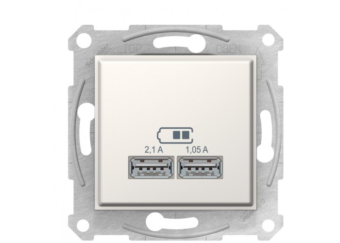 USB розетка Schneider Electric Sedna SDN2710223 (слоновая кость)