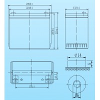 Акумуляторна батарея Vision FM 12В 55 AH