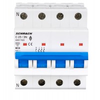Автоматичний вимикач Schrack AM617825 6кА 25А 3P+N C