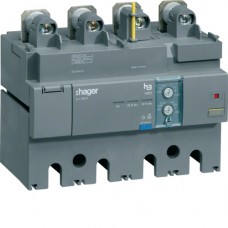 Блок захисного відключення Hager HBD631H для автоматичних вимикачів h630: 4P 500A витік струму 0,03-6А затримка 0,06-1сек