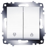 Двоклавішний вимикач для жалюзі ABB Cosmo 619-010200-216 (білий)