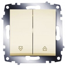 Двоклавішний вимикач для жалюзі ABB Cosmo 619-010300-216 (бежевий)