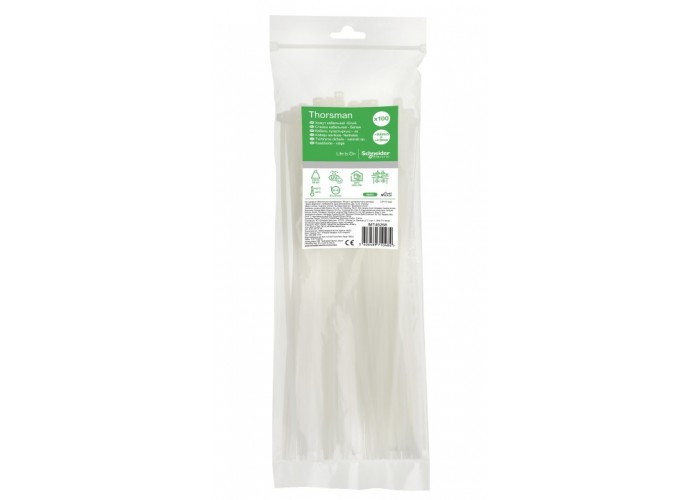 Хомут Schneider Electric IMT46268 300x4, 8мм білий (100шт)