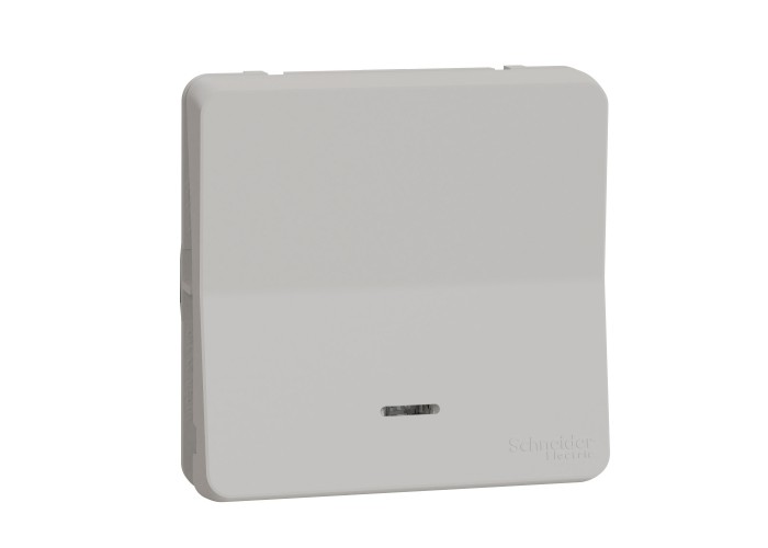 Кнопковий вимикач Schneider Electric MUR39127 з підсвічуванням IP55 (білий)