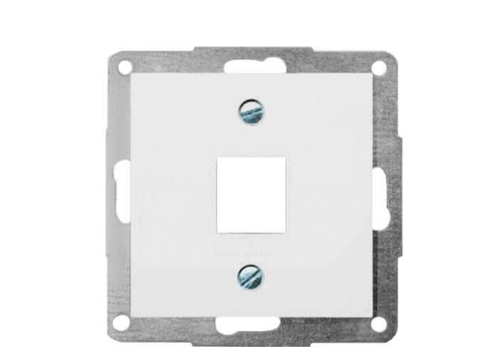Корпус розетки для установки одного разьема RJ-12/RJ-45 белый FIORENA