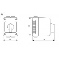 Кулачковий перемикач у корпусі ETI 004773190 CS 10 52 PN (2p «1-0-2» IP65 10A)