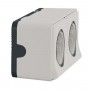 Накладна 2-місна розетка Schneider Electric MUR39035 із з/к та шторками IP55 (біла)