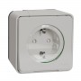 Накладная розетка Schneider Electric MUR39034 с з/к и шторками IP55 (белая)