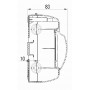 Накладний щиток на 4 модулі IEK КМПн MKP42-N-04-30-12-U IP30 140х98х83мм з прозорою кришкою