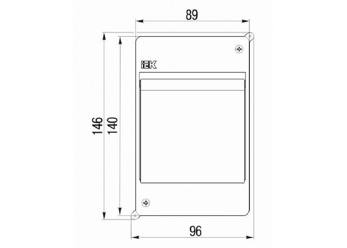 Накладний щиток на 4 модулі IEK КМПн MKP42-N-04-30-12-U IP30 140х98х83мм з прозорою кришкою