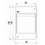 Накладний щиток на 4 модулі IEK КМПн MKP42-N-04-30-12-U IP30 140х98х83мм з прозорою кришкою