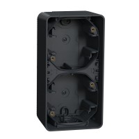 Накладний вертикальний блок підрозетників Schneider Electric MUR37912 IP55 (антрацит)