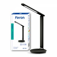Настільний світильник Feron 6843 DE1728 9Вт 400Лм IP20 (чорний)
