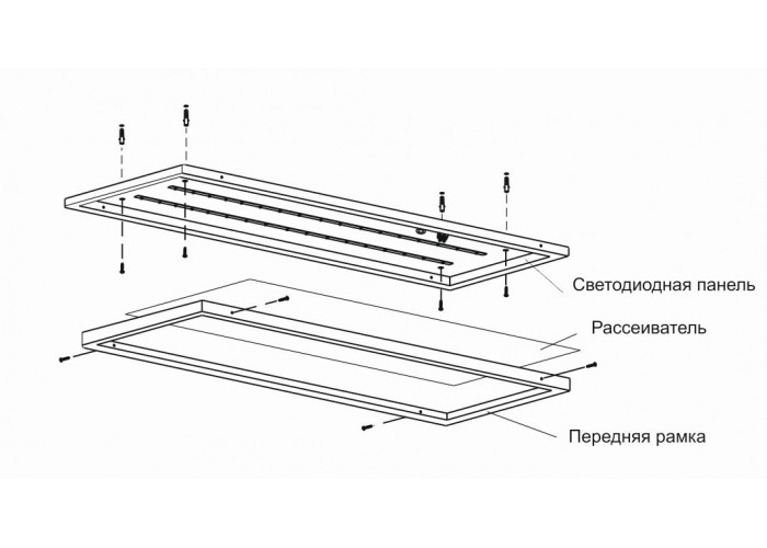 Плоска LED панель IEK ДВО 6568 40Вт 6500К