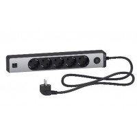 Удлинитель Schneider Electric ST945U1BA на 5 гнезд и 2хUSB (1,5м) алюминий
