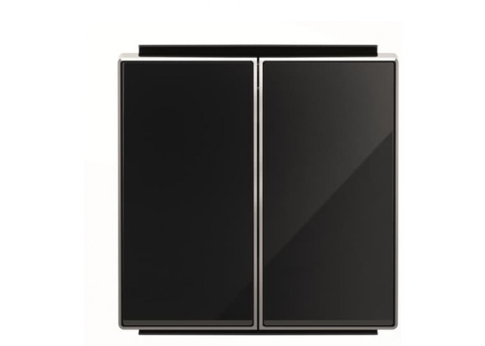 Двойная клавиша выключателя ABB Sky 2CLA851100A2501 8511 CN (черное стекло)