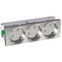 Тройная розетка Schneider Electric Altira ALB46262 с заземлением и со шторками (металлик)