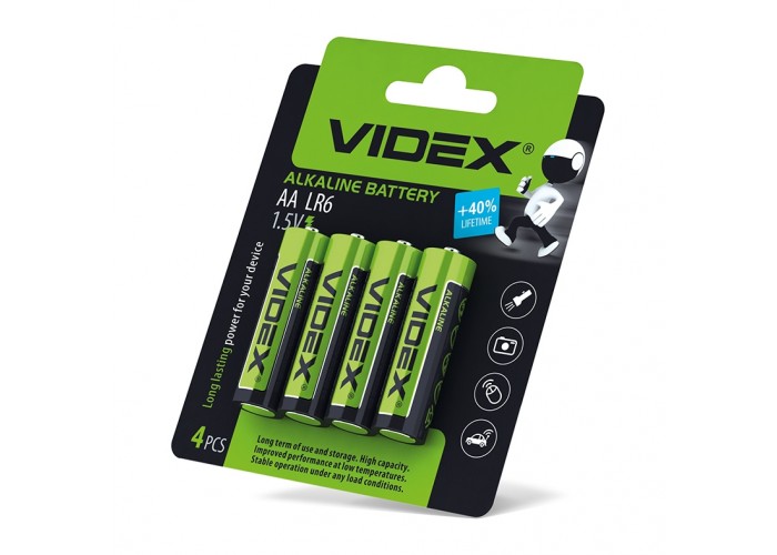 Сольова батарея Videx LR6 AA (LR6/AA 4pcs BC) 4 шт