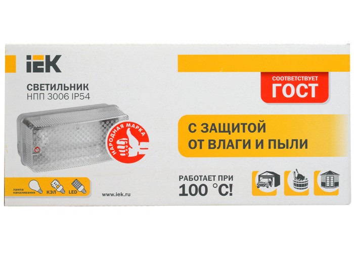Світильник IEK НВП 3006 60Вт IP54 для високих температур