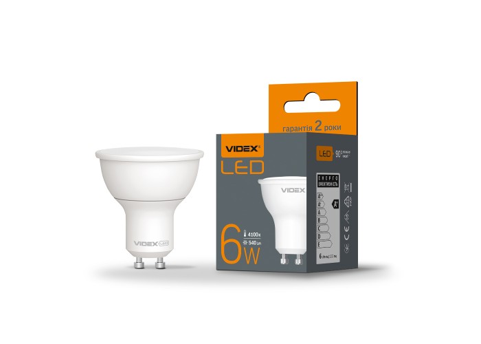 Світлодіодна лампа Videx MR16e GU10 6Вт 4100K (VL-MR16e-06104)
