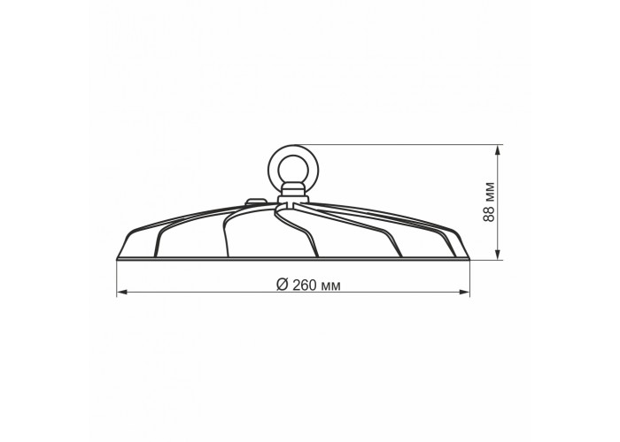 Висотний LED світильник Videx Highbay 100Вт 5000K (VL-HBe15-1005B) чорний