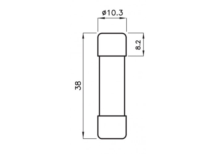 Запобіжник ETI 002625075 CH 10x38 gPV 10A 1000V (30kA)