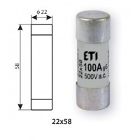 Запобіжник ETI 002640025 CH 22X58 gG 100A 500V