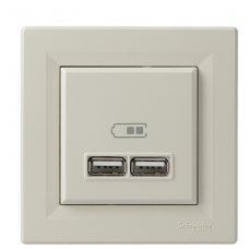 USB розетка Schneider Electric Asfora EPH2700223 (кремова)