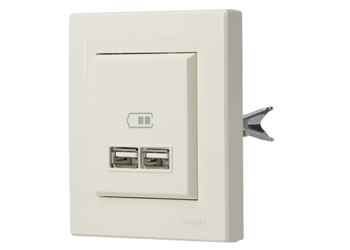 USB розетка Schneider Electric Asfora EPH2700223 (кремовая)