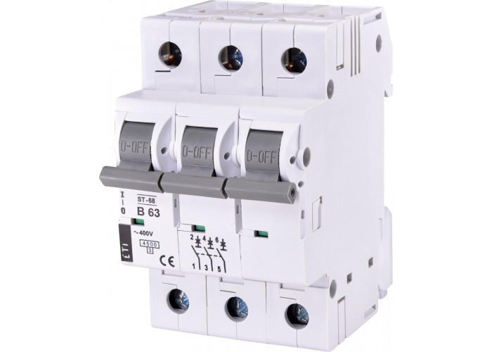 Автоматический выключатель ETI 002175322 ST-68 3p B 63А (4.5 kA)