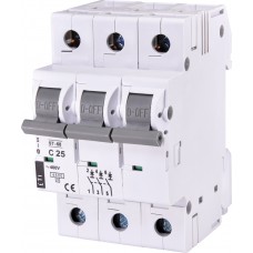 Автоматичний вимикач ETI 002185318 ST-68 3p C 25А (4.5 kA)