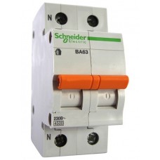 Автоматичний вимикач Schneider Electric ВА63 1П+Н 20A C