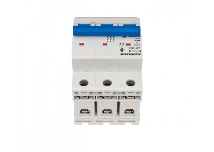 Автоматичний вимикач Schrack AM019350 10кА 50А 3P х-ка D