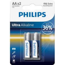 Батарейка Philips LR6E2B/10 Ultra Alkaline AA BLI 2