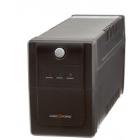 ДБЖ LogicPower LP3405 LPM-825VA-P у пластиковому корпусі з 2 євророзетками AVR 9Аг 12В (577Вт) (чорний)
