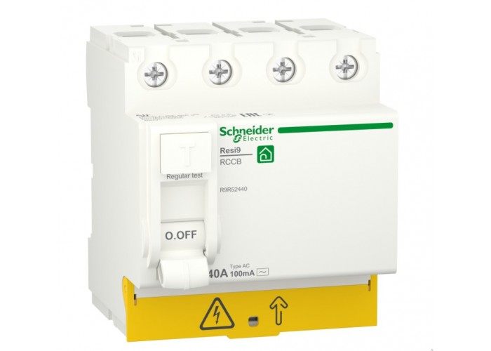 Диференціальне реле Schneider Electric R9R52463 RESI9 4P 63A 100мА АС
